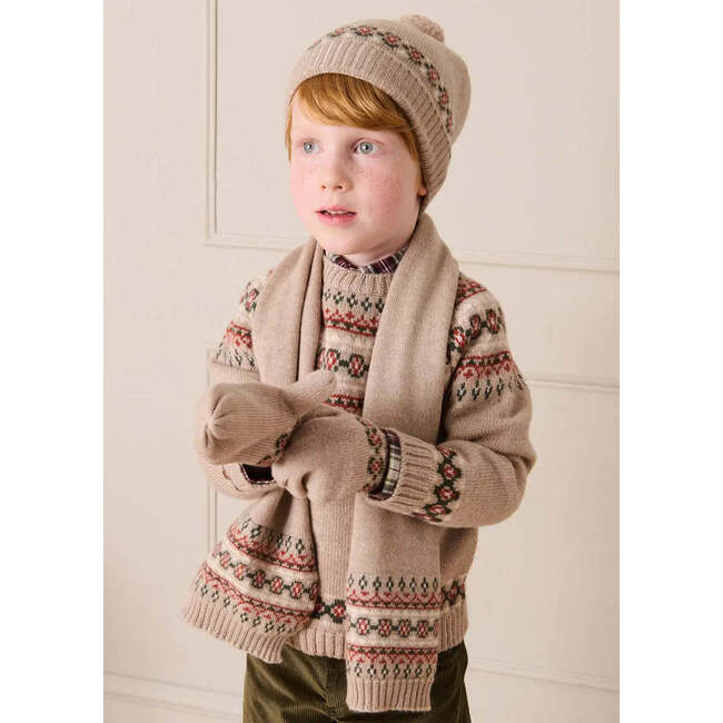 Fair Isle Jacquard Jumper, Camel - Sweaters - 2