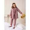 Francis Tartan Long Sleeve Dressing Gown, Red - Nightgowns - 4 - thumbnail