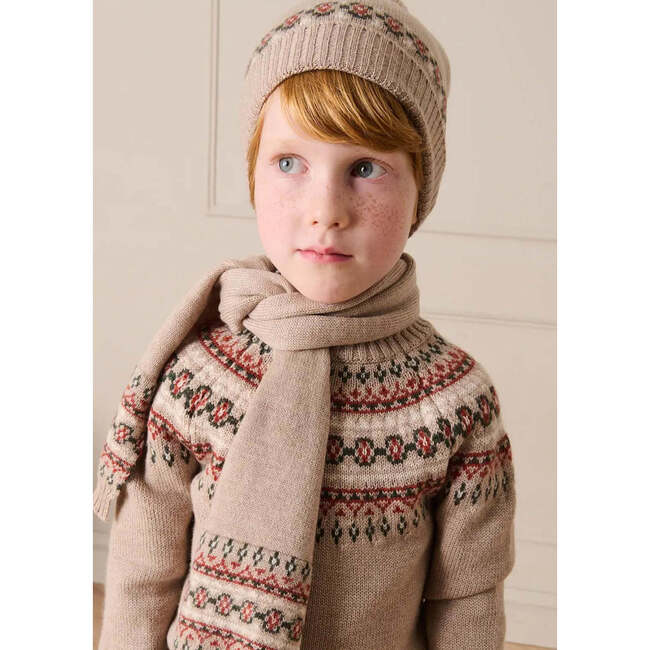 Fair Isle Jacquard Jumper, Camel - Sweaters - 4