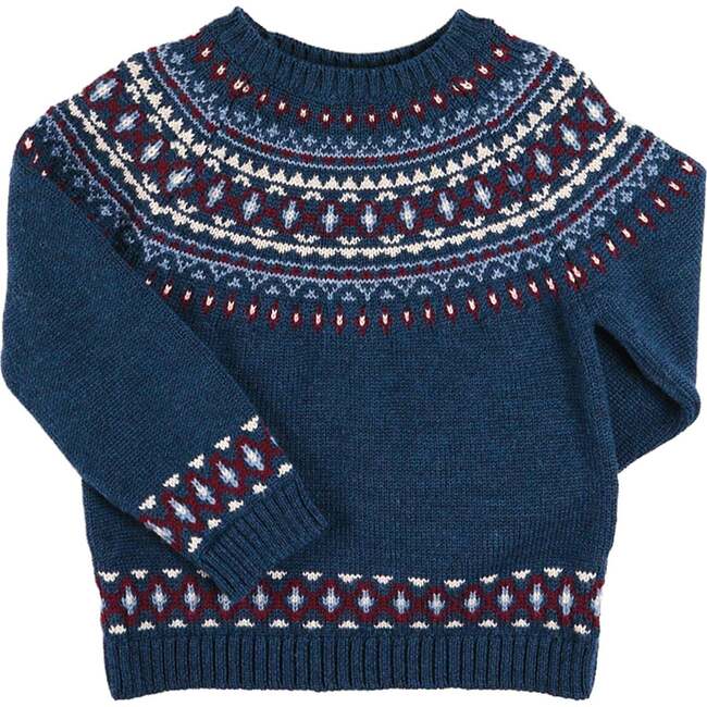 Fair Isle Jacquard Jumper, Navy