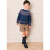 Fair Isle Jacquard Jumper, Navy - Sweaters - 2