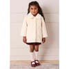Faux Fur Pocket Detail Nellie Floral Lined Coat, Cream - Coats - 4