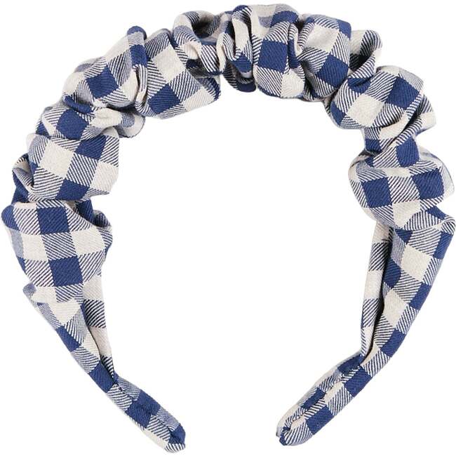 Draycott Check Scrunchie Headband , White