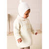 Double Breasted Knitted Buttoned Coat, White - Coats - 2