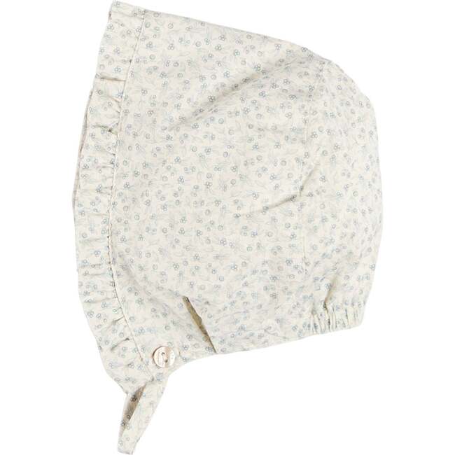 Betsy Floral Ruffle Detail Bonnet, Blue
