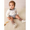 Cadogan Houndstooth Button Detail Bloomers, Camel - Bloomers - 2