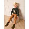 Corgi Embroidered Button Detail Jumper, Green - Sweaters - 6