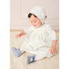 Betsy Floral Ruffle Detail Bonnet, Blue - Hats - 2