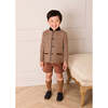 Button Detail Shorts with Braces, Brown - Shorts - 3