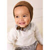 Cadogan Houndstooth Button Detail Bloomers, Camel - Bloomers - 4