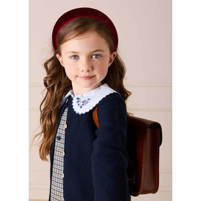 Clermont Houndstooth Jacquard Pinafore Dress, Blue - Dresses - 7