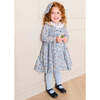 Beatrice Floral Hand Smocked Double Breasted Long Sleeve Dress, Blue - Dresses - 2