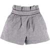 Alderney Check Ruffle Detail Shorts, Black - Shorts - 1 - thumbnail