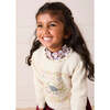 Alpaca Wool Cottage Cross Stitch Embroidered Jumper, Cream - Sweaters - 2