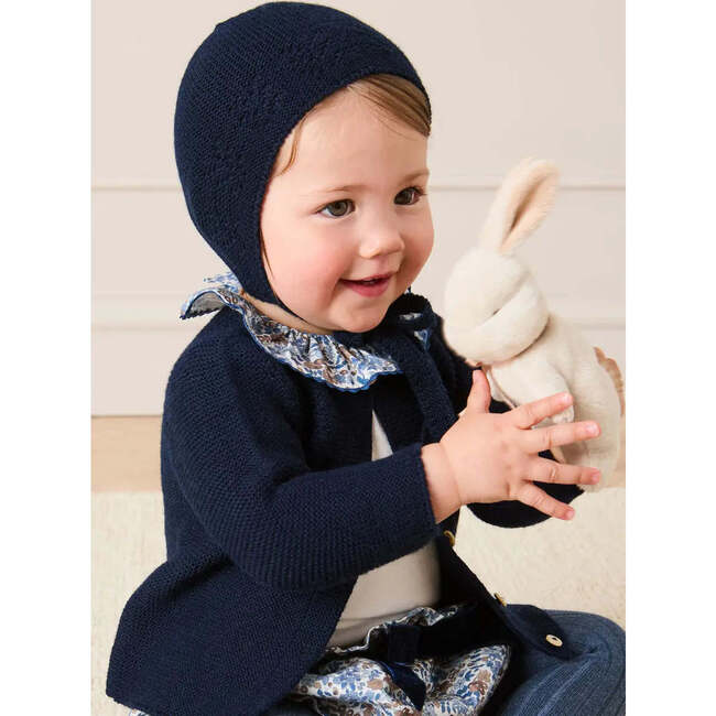 Beatrice Floral Ruffle Collar Long Sleeve Bodysuit, White - Onesies - 4