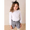 Alderney Check Ruffle Detail Shorts, Black - Shorts - 3