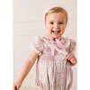 Adelaide Floral Hand Smocked Hand Smocked Romper, Pink - Rompers - 2