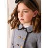 Alderney Check Double Breasted Gold Button Jacket, Black - Coats - 5