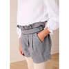 Alderney Check Ruffle Detail Shorts, Black - Shorts - 4