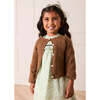 Adelaide Floral Velvet Bow Long Sleeve Trapeze Dress, Green - Dresses - 4
