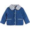 Beatrice Floral Reversible Quilted Jacket, Blue - Coats - 6