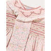 Adelaide Floral Hand Smocked Hand Smocked Romper, Pink - Rompers - 5
