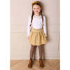 Abigail Check Smocked Waist Skirt, Mustard - Skirts - 2