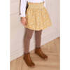 Abigail Check Smocked Waist Skirt, Mustard - Skirts - 3