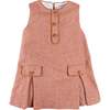 Palmer Houndstooth Pinafore Dress, Rust - Dresses - 1 - thumbnail