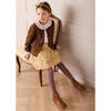 Abigail Check Smocked Waist Skirt, Mustard - Skirts - 4