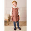 Palmer Houndstooth Pinafore Dress, Rust - Dresses - 2