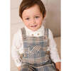 Walcott Check Short Dungarees, Blue - Pants - 4