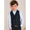 Kinnerton Tartan Double Breasted Waist Coat Vest, Green - Coats - 3