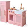 Teamson Kids Little Chef Chester Wooden Play Kitchen with 12 Accessories, Peach - Play Kitchens - 1 - thumbnail