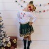 Sequin Tutu With Glitter Waistband, Emerald & Gold - Tutus - 4