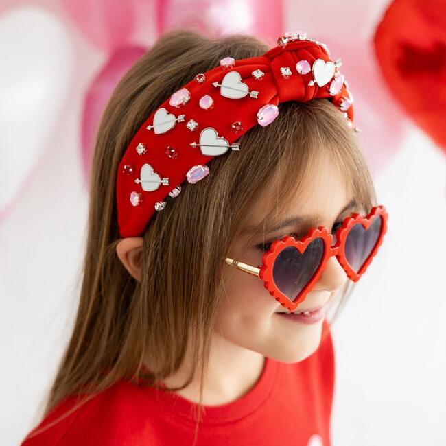 Valentine's Day Gemstone Headband, Red - Hair Accessories - 3