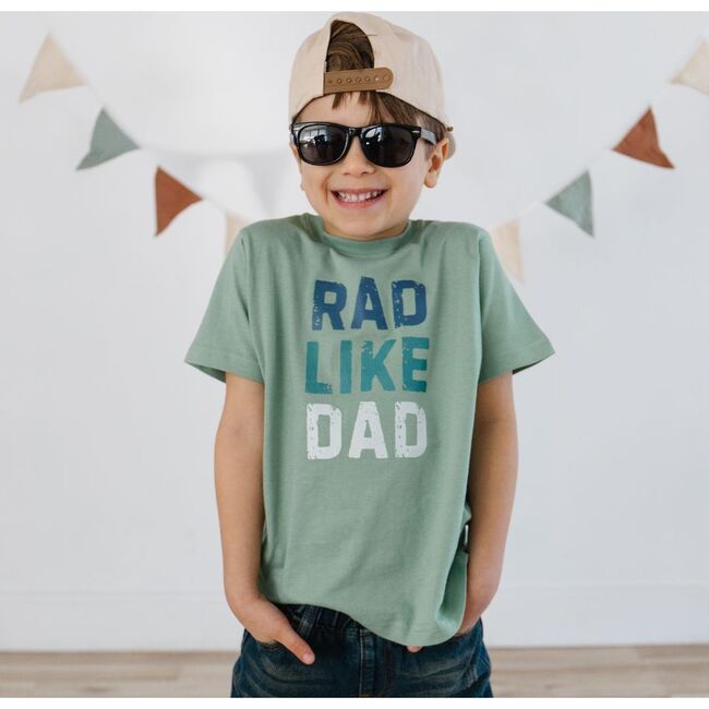 Rad Like Dad Short Sleeve T-Shirt, Sage - T-Shirts - 2