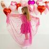 Pink Glitter Heart Valentine's Day Cape, Pink - Costume Accessories - 4 - thumbnail