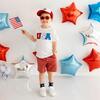 Patriotic Smiley Patch Trucker Hat, Red - Hats - 2