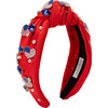 Patriotic Cutie Gemstone Headband, Red - Headbands - 1 - thumbnail