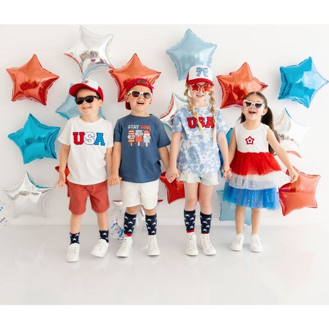 Patriotic Star Patch Tank Tutu Dress, Multi - Dresses - 5