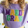 Mardi Gras Patch Short Sleeve T-Shirt, Lavender - T-Shirts - 3