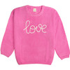 Love Valentine's Day Knit Adult Sweater, Pink - Sweaters - 1 - thumbnail