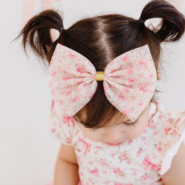 Ditsy Floral Tulle Bow Baby Headband, Multi - Headbands - 3