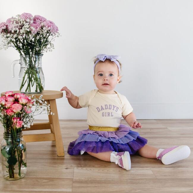 Daddy's Girl Short Sleeve Bodysuit, Natural - Onesies - 2