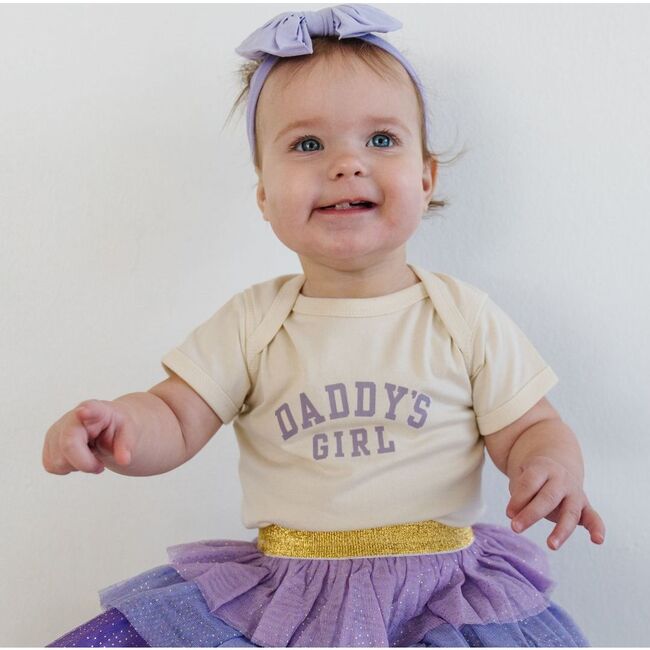 Daddy's Girl Short Sleeve Bodysuit, Natural - Onesies - 3