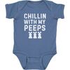 Chillin With My Peeps Easter Short Sleeve Bodysuit, Indigo - Onesies - 1 - thumbnail