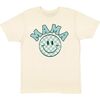 Mama Smiley Checker Adult Short Sleeve T-Shirt, Natural - T-Shirts - 1 - thumbnail