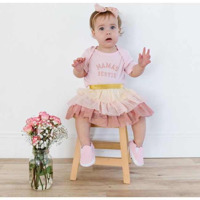 Mama's Bestie Short Sleeve Bodysuit, Ballet - Onesies - 2