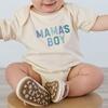 Mama's Boy Multi Short Sleeve Bodysuit, Natural - Onesies - 3